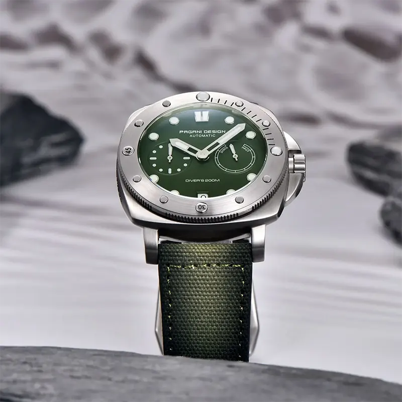 Pagani Design PD-1767 Diver's 200M Automatic Green Men's Watch